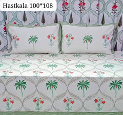 King Size Handlook Bedsheets with 2 Pillow Covers