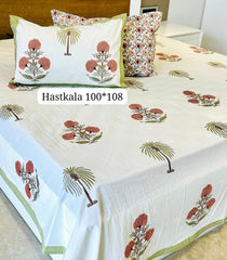 King Size Handlook Bedsheets with 2 Pillow Covers