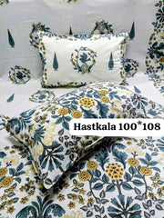King Size Handlook Bedsheets with 2 Pillow Covers