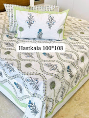 King Size Handlook Bedsheets with 2 Pillow Covers