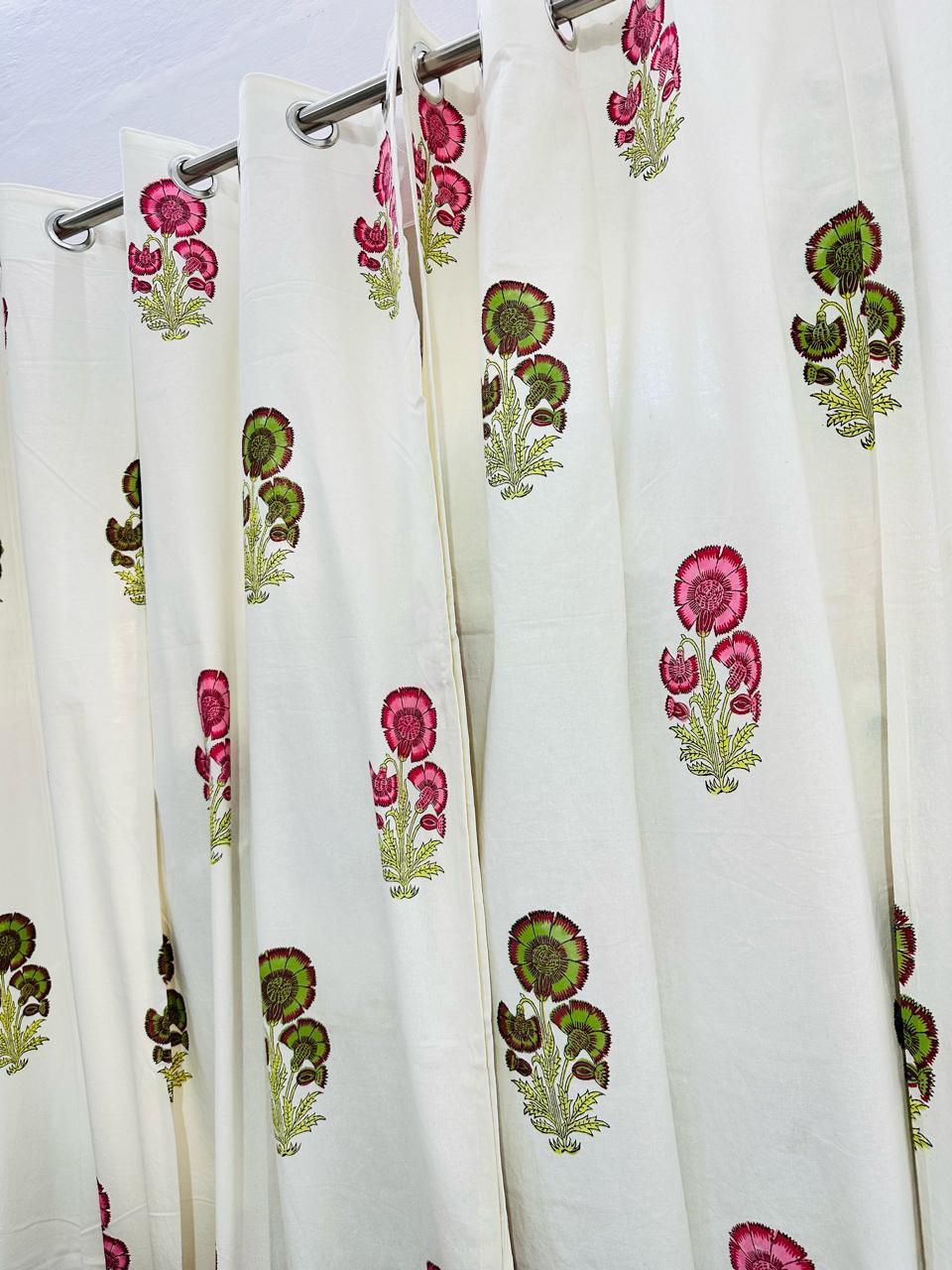 Handblock Curtain 9 feet