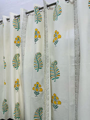 Handblock Curtain 9 feet