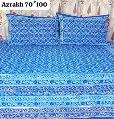 Deewan size bedsheet with 2 pillow covers