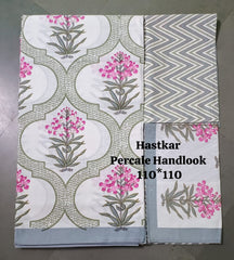 Premium quality jumbo King Size Double Bedsheet with two Pillow Covers