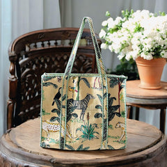 HANDMADE QUILTED TOTE BAG With Free utility pouch 1-Peice FREE-FREE -FREE