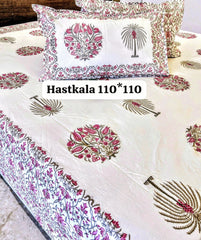 Jumbo King Size Handlook Bedsheets with 2 Pillow Covers