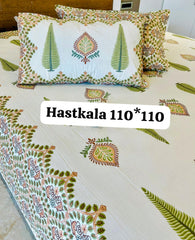 Jumbo King Size Handlook Bedsheets with 2 Pillow Covers