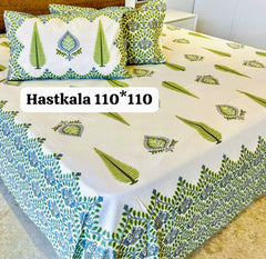 Jumbo King Size Handlook Bedsheets with 2 Pillow Covers