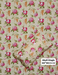 Pure cotton Single bed bedsheet with 1 pillow cover