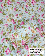 Pure cotton Single bed bedsheet with 1 pillow cover