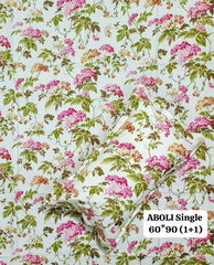 Pure cotton Single bed bedsheet with 1 pillow cover