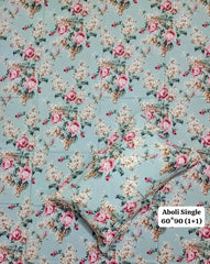 Pure cotton Single bed bedsheet with 1 pillow cover