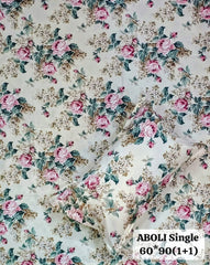 Pure cotton Single bed bedsheet with 1 pillow cover