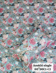 Pure cotton Single bed bedsheet with 1 pillow cover