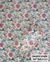 Pure cotton Single bed bedsheet with 1 pillow cover