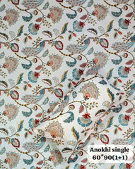 Pure cotton Single bed bedsheet with 1 pillow cover