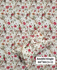 Pure cotton Single bed bedsheet with 1 pillow cover