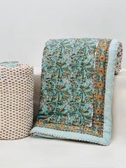 PREMIUM JAIPURI HAND BLOCK DOUBLE BED HAND QUILT ( RAZAI ) 90X108