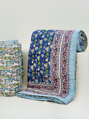 PREMIUM JAIPURI HAND BLOCK DOUBLE BED HAND QUILT ( RAZAI ) 90X108