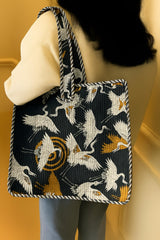 HANDMADE QUILTED TOTE BAG 13 by 13 inches