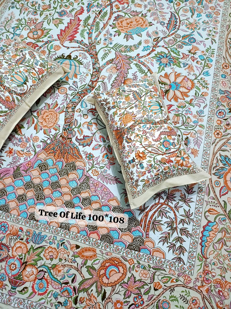 King Size Pure Cotton Bedsheets with 2 Pillow Covers