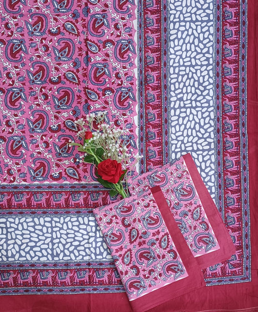 King size bedsheets with 2 pillow covers