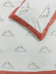 💕Launching Soft Premium Handblock 👧 Kids 👦 Print Bedsheet with 2 Pillow Covers💕