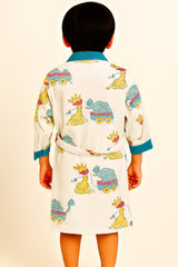 LAUNCHING Handblock Kids Bathrobe