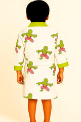 LAUNCHING Handblock Kids Bathrobe
