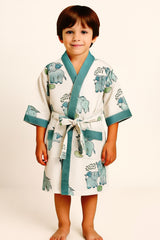 LAUNCHING Handblock Kids Bathrobe