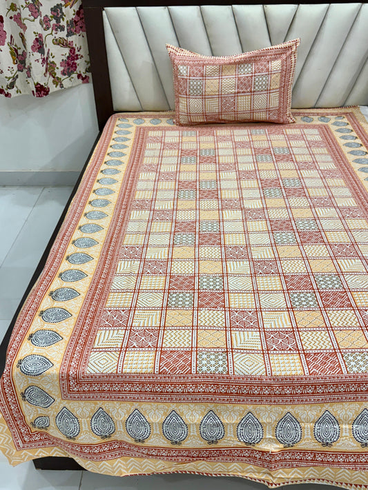 jaipuri Printed Single Bedsheet