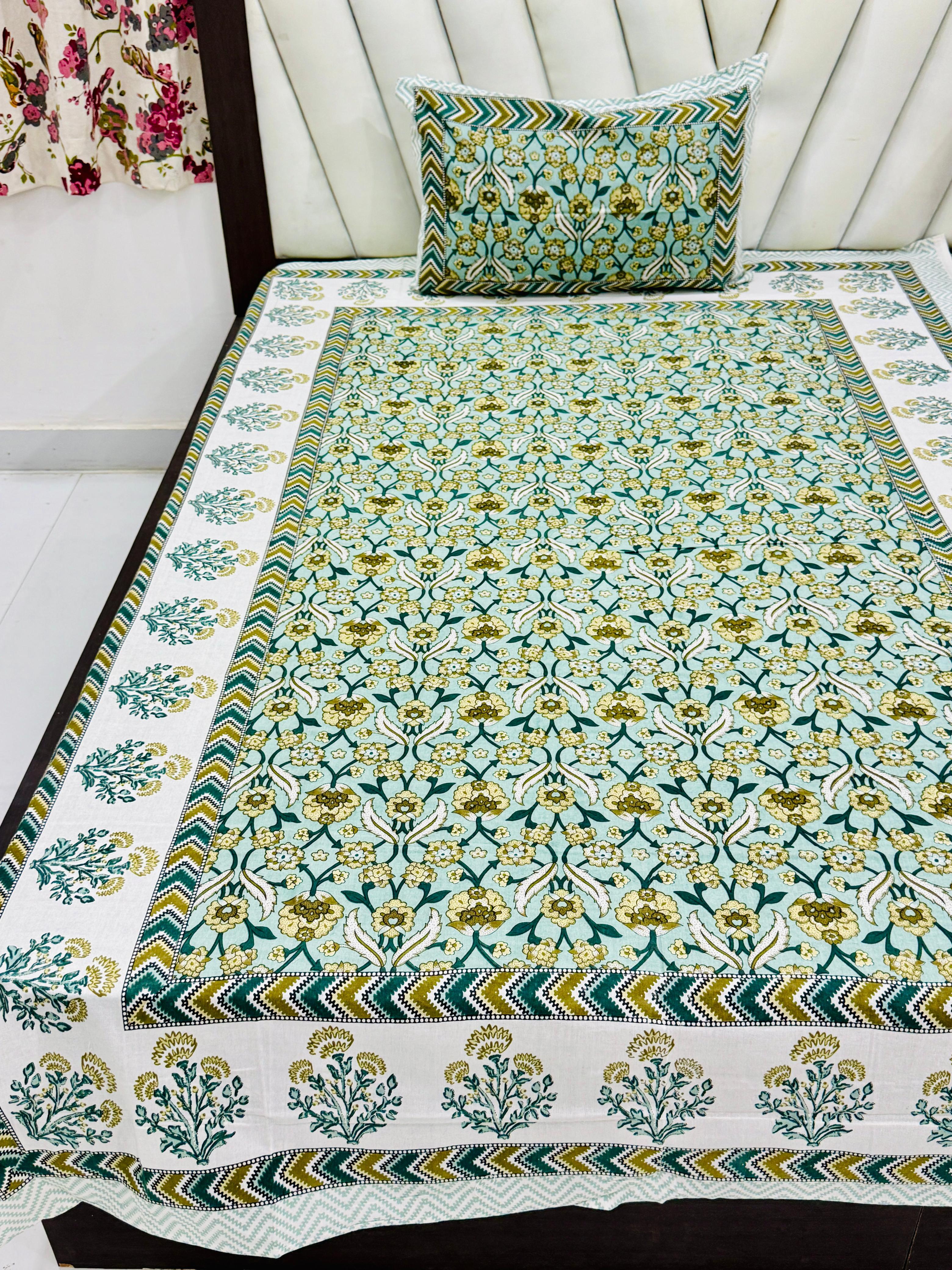 jaipuri Printed Single Bedsheet
