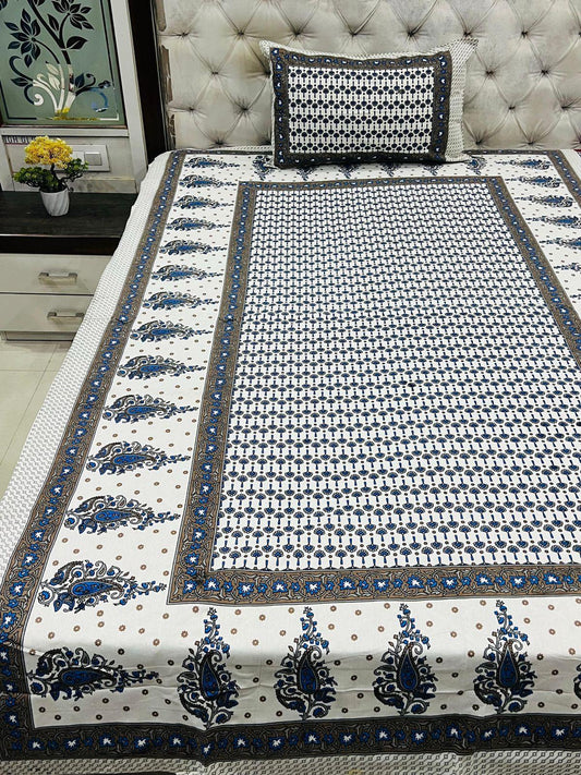 jaipuri Printed Single Bedsheet