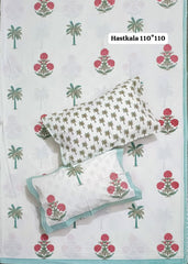 Jumbo King Size Handlook Bedsheets with 2 Pillow Covers