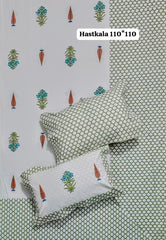 Jumbo King Size Handlook Bedsheets with 2 Pillow Covers