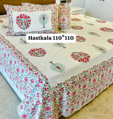 Jumbo King Size Handlook Bedsheets with 2 Pillow Covers