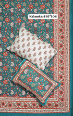 King Size Pure Cotton Bedsheets with 2 Pillow Covers